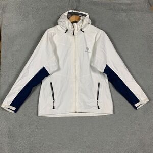 Henri Lloyd Sorrento Jacket‎ Womens XL White Marine Tech Hooded Sailing $175